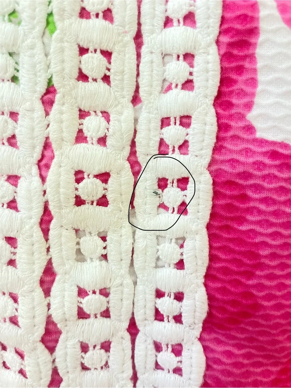 Lilly Pulitzer Girls Pink Floral Shift Dress Lace Trim Drop Waist Pockets 10 - Picture 6 of 12